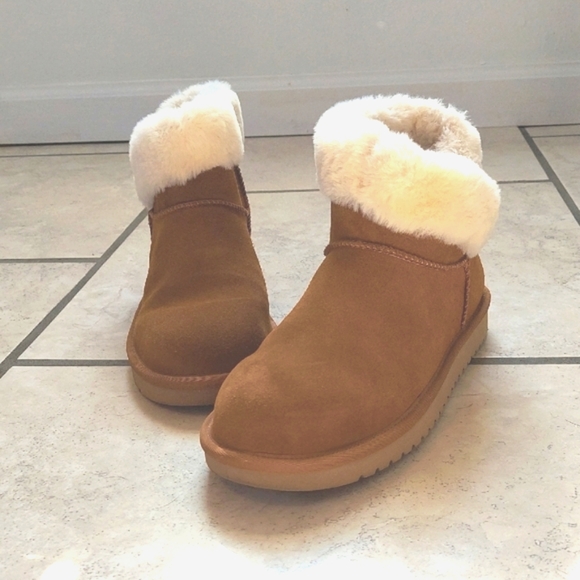 Koolaburra Shoes - Koolaburra By Ugg Chestnut Suede Boot, Nonslip Rubber Sole, Size 9, Warm & Cozy